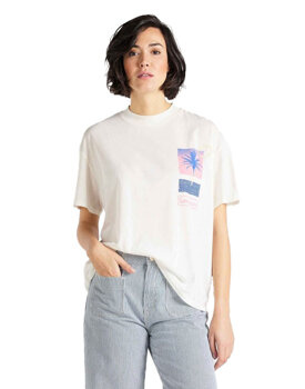 T-SHIRT DAMSKI LEE OVERSIZED TEE BOYFRIEND FIT ECRU L41SBYNQ 112109158
