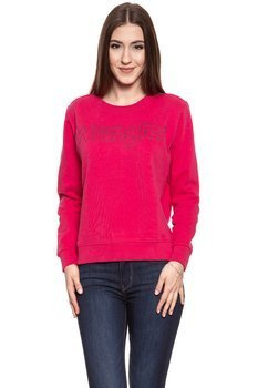 BLUZA WRANGLER DAMSKA CREW SWEAT BRIGHT ROSE W6079HYVC 112130450