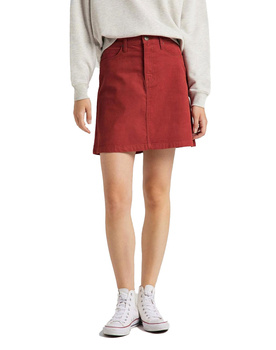 DAMSKA SPÓDNICA LEE A LINE ZIP SKIRT RED OCRE L38FQM38 112108160