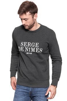 MUSTANG BLUZA Rubberprint Sweat ANTHRA MELANGE 1006373 4151