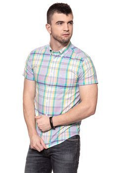 KOSZULA MĘSKA KRÓTKI RĘKAW WRANGLER SS 1PKT BUTTON-DOWN SEA PINK W5944NQWF 112129757