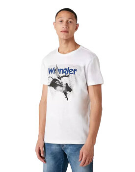 MĘSKI T-SHIRT WRANGLER SS PHOTO W TEE WHITE W7G7D3989 112131830