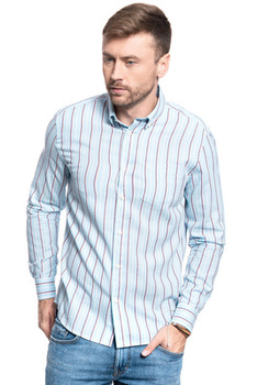 KOSZULA MĘSKA WRANGLER LS 1PKT BUTTON DOWN CERULEAN BLUE W5A34SXVT 112130013