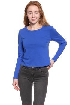 DAMSKI LONGSLEEVE WRANGLER B&Y LS CROP TEE NAUTICAL BLUE W722CF9V2 112130925